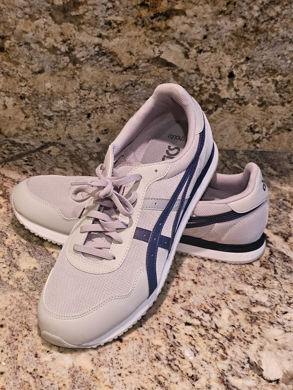 Asics Grey and Navy Athletic Sneakers